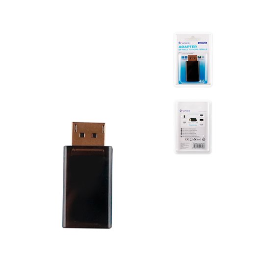 Adaptador Unico Dp Macho A Hdmi Fêmea. Negro Ce
